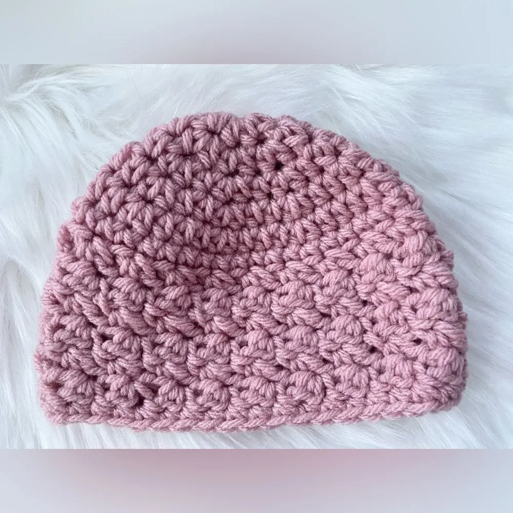 Set of 3 Baby Girl Crochet Hats Punk Yellow